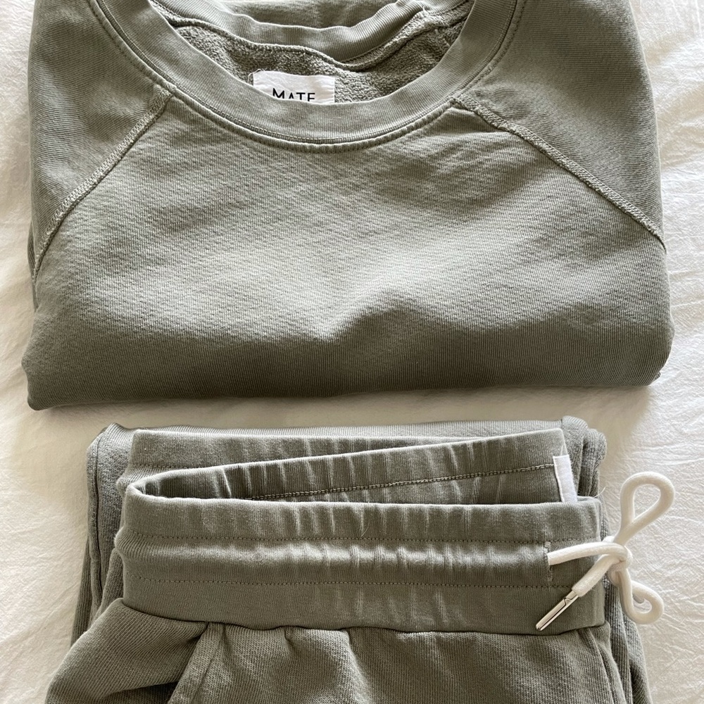 COPY - NWT MATE the Label Organic Cotton Set - Sage Green, Small, SO Cozy!